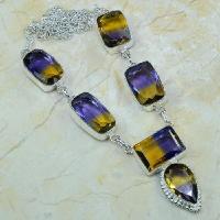 Ame 347a collier parure sautoir ametrine achat vente bijou argent 925