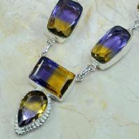 Ame 347b collier parure sautoir ametrine achat vente bijou argent 925