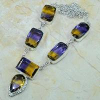 Ame 347d collier parure sautoir ametrine achat vente bijou argent 926