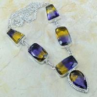 Ame 349a collier parure sautoir ametrine achat vente bijou argent 925