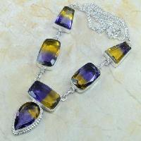 Ame 349d collier parure sautoir ametrine achat vente bijou argent 925