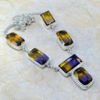 Ame 354a collier parure sautoir ametrine achat vente bijou argent 925