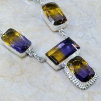 Ame 354c collier parure sautoir ametrine achat vente bijou argent 925