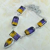 Ame 355a collier parure sautoir ametrine achat vente bijou argent 925