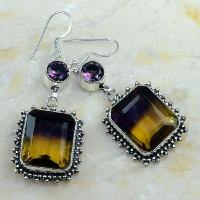 Ame 560d boucles pendants oreilles ametrine amethyste achat vente bijou argent 925