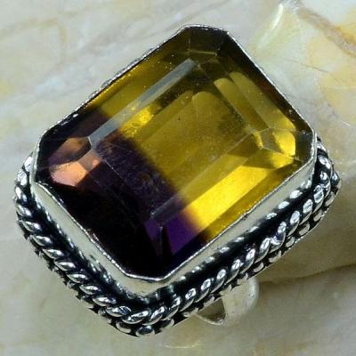 Ame 564a bague t60 ametrine citrine amethyste achat vente bijou monture argent 925