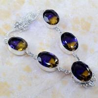 Ame 578a collier parure sautoir ametrine bolivie citrine amethyste achat vente bijou argent 925