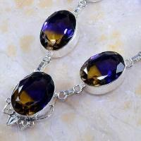 Ame 578b collier parure sautoir ametrine bolivie citrine amethyste achat vente bijou argent 925