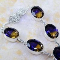 Ame 578c collier parure sautoir ametrine bolivie citrine amethyste achat vente bijou argent 925