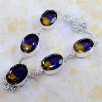 Ame 578d collier parure sautoir ametrine bolivie citrine amethyste achat vente bijou argent 925