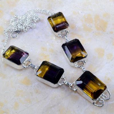 Ame 580a collier parure sautoir ametrine bolivie citrine amethyste achat vente bijou argent 925