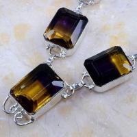 Ame 580b collier parure sautoir ametrine bolivie citrine amethyste achat vente bijou argent 925