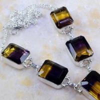 Ame 580c collier parure sautoir ametrine bolivie citrine amethyste achat vente bijou argent 925