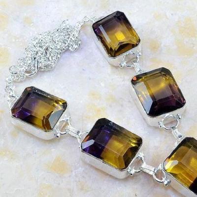 Ame 583a collier parure sautoir ametrine bolivie citrine amethyste achat vente bijou argent 925