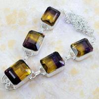 Ame 583d collier parure sautoir ametrine bolivie citrine amethyste achat vente bijou argent 925