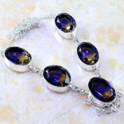 Ame 590a collier parure sautoir ametrine bolivie citrine amethyste achat vente bijou argent 925