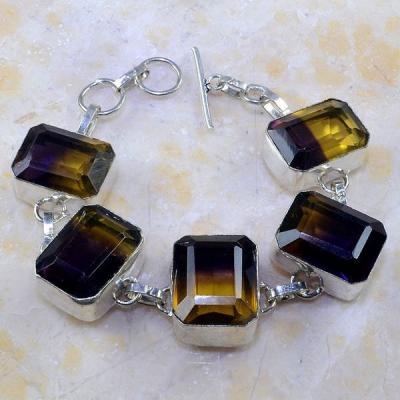 Ame 611a bracelet ametrine citrine amethyste bolivie achat vente bijou monture argent 925