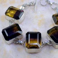 Ame 611b bracelet ametrine citrine amethyste bolivie achat vente bijou monture argent 925