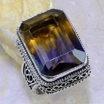 Ame 642a bague t54 ametrine citrine amethyste achat vente bijou monture argent 925