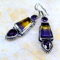 Ame 660b boucles pendants oreilles ametrine amethyste achat vente bijou argent 925