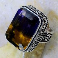 Ame 670c bague t55 ametrine citrine amethyste achat vente bijou monture argent 925