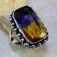 Ame 671b bague t58 ametrine citrine amethyste achat vente bijou monture argent 925