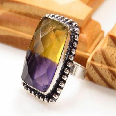 Ame 695a bague t56 ametrine citrine amethyste achat vente bijou monture argent 926