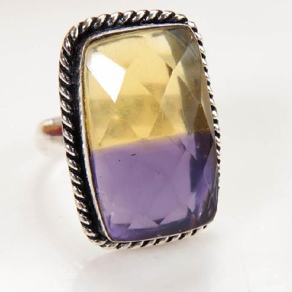 Ame 696a bague t55 ametrine citrine amethyste achat vente bijou monture argent 925