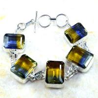 Ame 725d bracelet ametrine citrine bolivie achat vente bijou monture argent 925