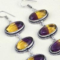 Ame 772c boucles pendants oreilles ametrine rubis achat vente bijou argent 925