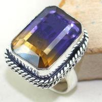 Ame 774a bague t59 ametrine citrine achat vente bijou monture argent 925