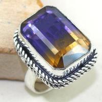 Ame 774b bague t59 ametrine citrine achat vente bijou monture argent 925