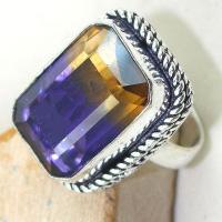 Ame 774c bague t59 ametrine citrine achat vente bijou monture argent 925