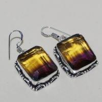 Ame 790c boucles pendants oreilles ametrine citrine achat vente bijou argent 925