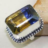 Ame 792a bague t59 ametrine amethyste citrine achat vente bijou monture argent 925