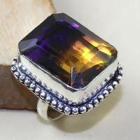 Ame 803b bague t52 ametrine amethyste citrine achat vente bijou monture argent 925