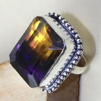 Ame 803c bague t52 ametrine amethyste citrine achat vente bijou monture argent 925