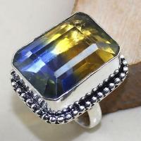 Ame 807a bague t60 ametrine amethyste citrine achat vente bijou monture argent 926