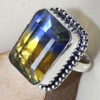 Ame 807c bague t60 ametrine amethyste citrine achat vente bijou monture argent 926