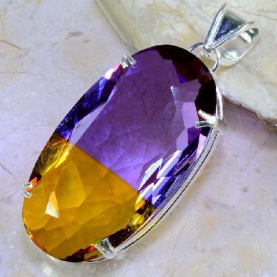 Ame 823a pendentif pendant ametrine pierre gemme lithotherapie reiki achat vente mineraux