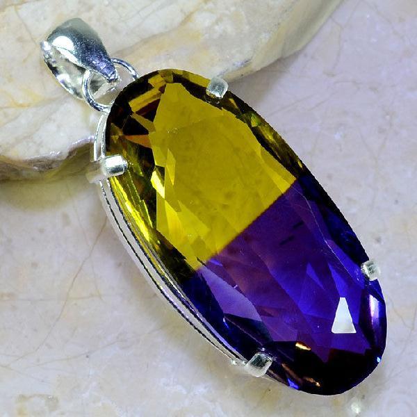 Ame 848a pendentif pendant ametrine pierre lithotherapie reiki achat vente mineraux 1