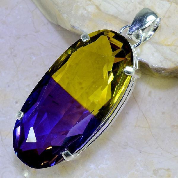 Ame 848b pendentif pendant ametrine pierre lithotherapie reiki achat vente mineraux 1