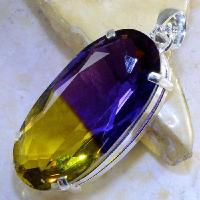 Ame 862b pendentif pendant ametrine pierre lithotherapie reiki achat vente mineraux