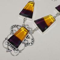 Ame 866b collier sautoir parure ametrine bolivie achat vente bijou monture argent 925
