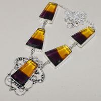 Ame 866d collier sautoir parure ametrine bolivie achat vente bijou monture argent 925