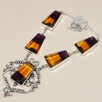 Ame 867d collier sautoir parure ametrine bolivie achat vente bijou monture argent 925