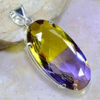 Ame 879a pendentif pendant ametrine pierre lithotherapie reiki achat vente mineraux