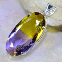 Ame 879b pendentif pendant ametrine pierre lithotherapie reiki achat vente mineraux