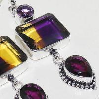 Ame 916b boucles oreilles ametrine mauve or amethyste achat vente bijou argent 925