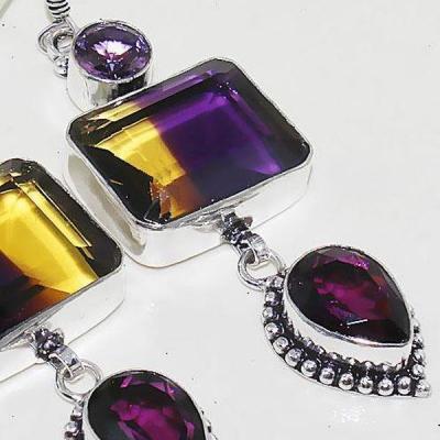 Ame 916a boucles oreilles ametrine mauve or amethyste achat vente bijou argent 925 1